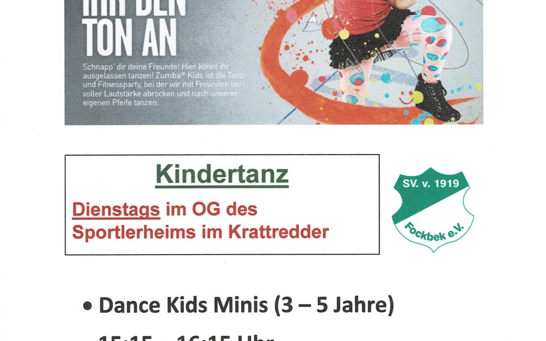 Kindertanz Änderung!